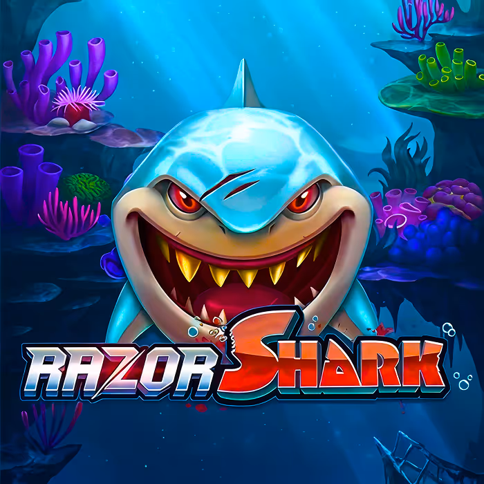 Razor Shark - Underwater adventure slot with mystery stacks and golden shark bonus